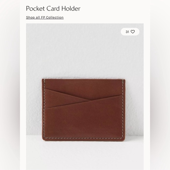 Free people pocket card holder in leather - Picture 7 of 10